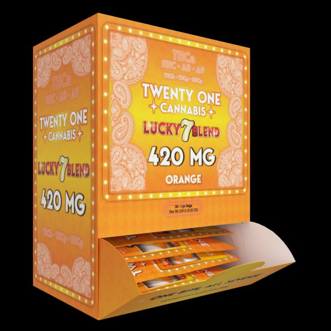 Picture of TWENTY ONE CANNABIS LUCKY 7 BLEND 30CT - ORANGE