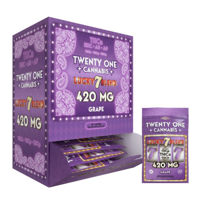 Picture of TWENTY ONE CANNABIS LUCKY 7 BLEND 30CT - GRAPE