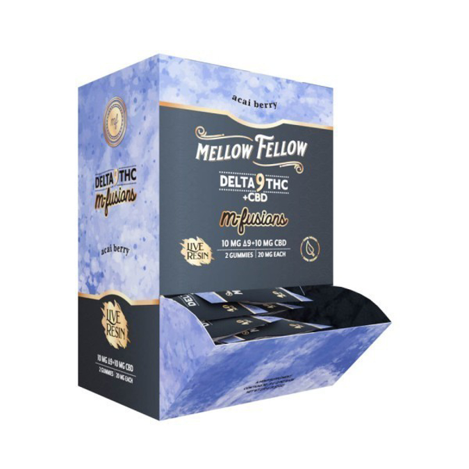 Picture of MELLOW FELLOW LIVE RESIN D9 THC + CBD 400MG 6CT - ACAI BERRY