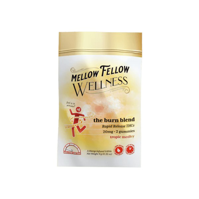 Picture of MELLOW FELLOW WELLNESS   GUMMIES   20MG 2 CT   BURN BLEND   TROPIC MEDLEY