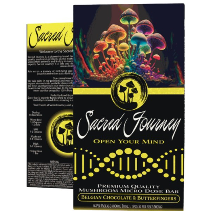 Picture of SACRED JOURNEY MUSHROOM CHOCOLATE - BELGIAN CHOCOLATE BUTTERFINGERS
