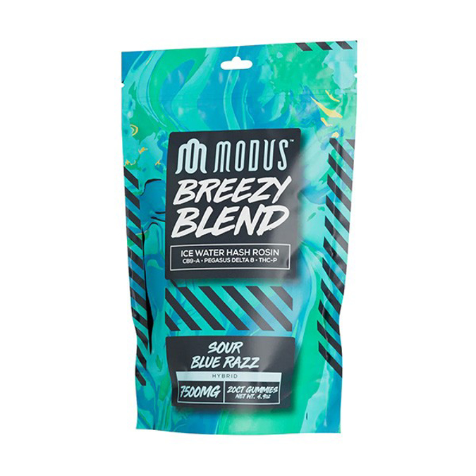Picture of MODUS BREEZY BLEND 7500MG SOUR BLUE RAZZ  20 CT GUMMIES