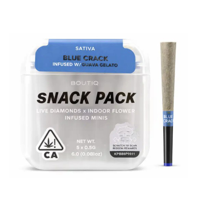 Picture of BOUTIQ INFUSED THCA MINIS 0.5G SNACK PACK PRE ROLLS - BLUE CRACK (SATIVA)