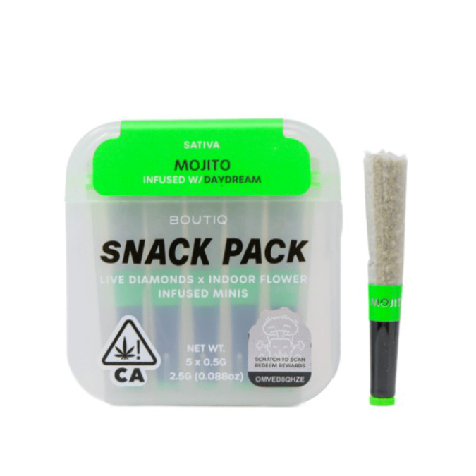 Picture of BOUTIQ INFUSED THCA MINIS 0.5G SNACK PACK PRE ROLLS - MOJITO (SATIVA)