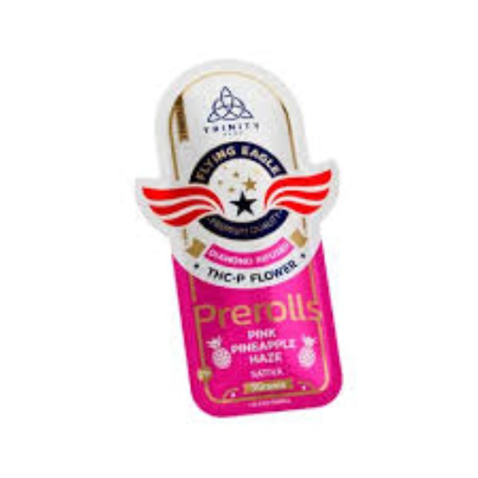 Picture of TRINITY FLYING EAGLE DIAMOND INFUSED FLOWER PRE ROLLS 3G - PINK PNEAPPLE HAZE (SATIVA)