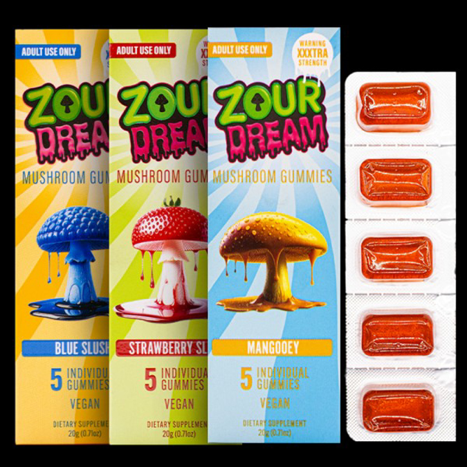 Picture of ZOUR DREAM MUSHROOM GUMMIES 10CT - MANGOOEY