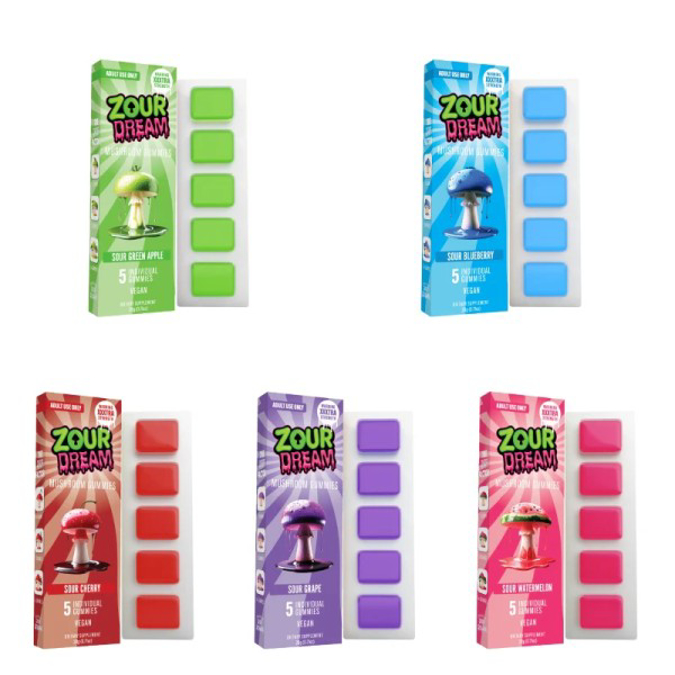 Picture of ZOUR DREAM MUSHROOM GUMMIES 10CT - BLUE SLUSH