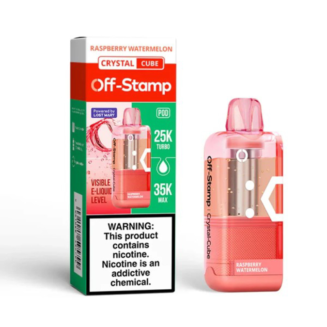 Picture of OFF STAMP CRYSTAL POD 35K - RASPBERRY WATERMELON