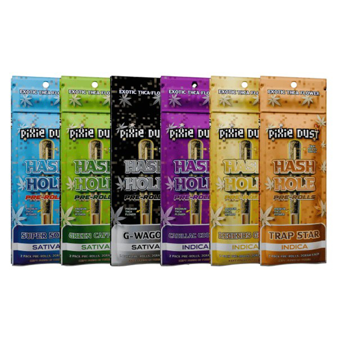 Picture of PIXIE DUST JELLY ROLLS THCA HASH HOLES - MIDNIGHT RODEO (INDICA)