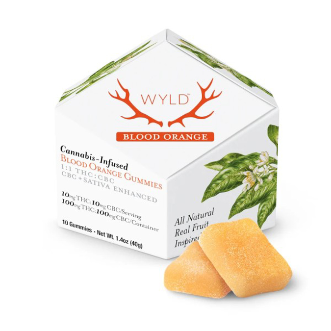 Picture of WYLD HEMP THC CBC 100MG 10CT GUMMIES -  BLOOD ORANGE (HYBRID)