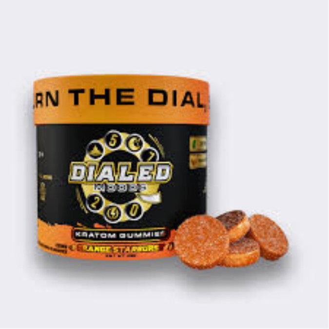 Picture of DIALED MOODS KRATOM GUMMY 30CT ORANGE STARBURST