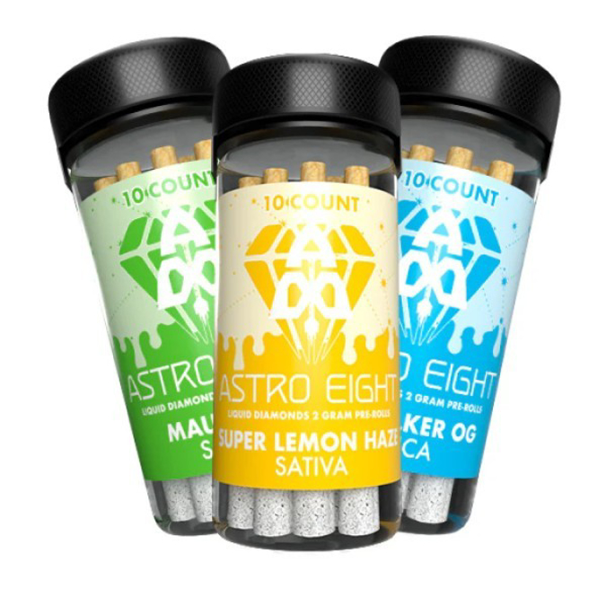 Picture of ASTRO EIGHT LIQUID DIAMOND PRE ROLLS 2G 10CT JAR - MARTIAN PIE (HYBRID)