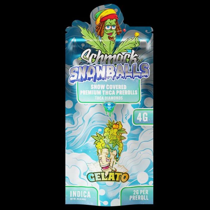 Picture of SCHMACK SNOWBALLS PREMIUM THCA PRE ROLLS 4G 10CT - GELATO (INDICA)