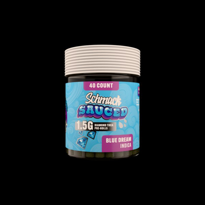 Picture of SCHMACK SAUCED 1.5G DIAMOND THCA PRE ROLLS 40CT - BLUE DREAM (INDICA)