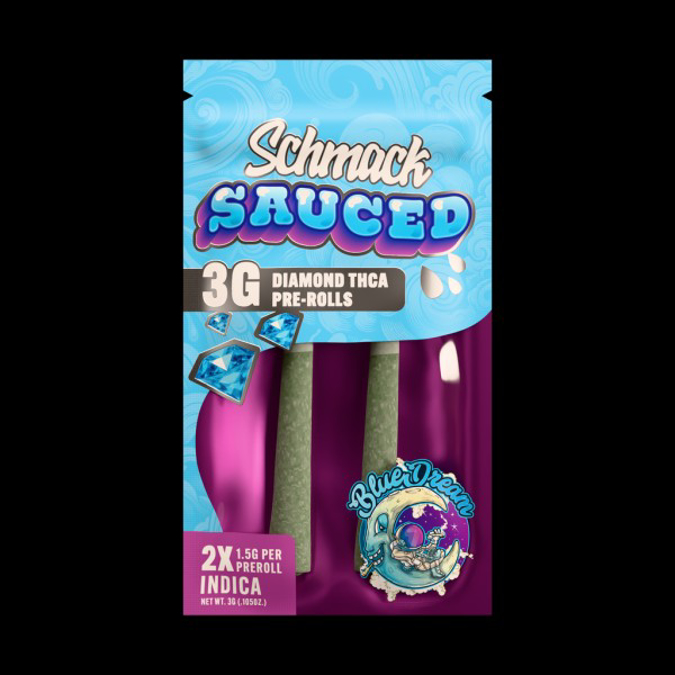Picture of SCHMACK SAUCED 3G THCA DIAMOND PRE ROLLS 10CT - BLUE DREAM (INDICA)