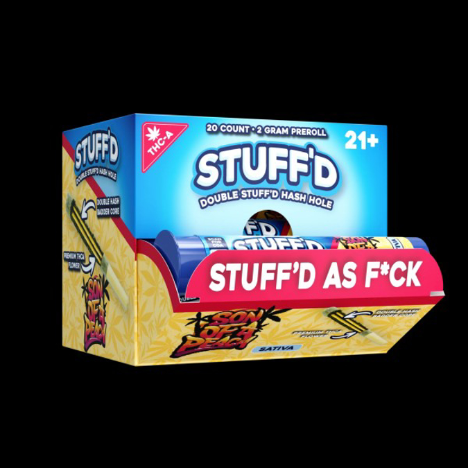 Picture of STUFF'D THCA HASH HOLES PRE ROLLS 20CT - SON OF A PEACH (SATIVA)