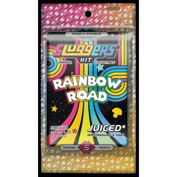 Picture of SLUGGERS HIT JUICED 0.7G INFUSED JOINTS 5PK - RAINBOW ROAD (SATIVA)