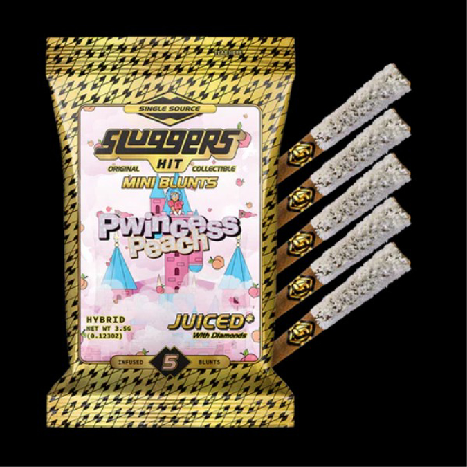 Picture of SLUGGERS HIT JUICED 0.7G INFUSED MINI BLUNTS 5PK - PWINCESS PEACH (HYBRID)