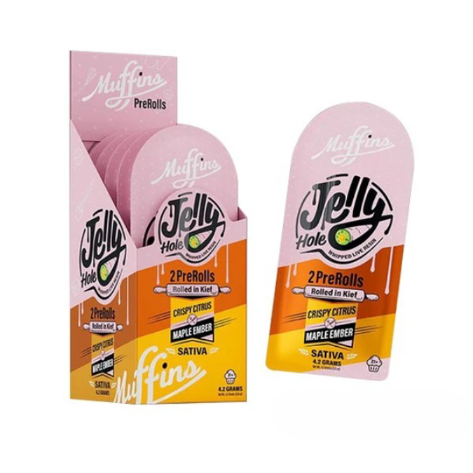 Picture of MUFFINS THCA JELLY HOLES PRE ROLL 5CT - CRISPY CITRUS (SATIVA)