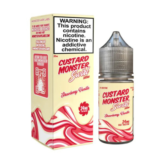 Picture of CUSTARD MONSTER SWIRL EDITION 48MG 30ML - STRAWBERRY VANILLA