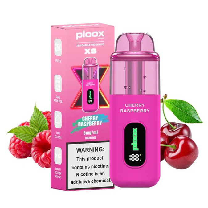 Picture of PLOOX DISPOSABLE POD 25K - CHERRY RASPBERRY