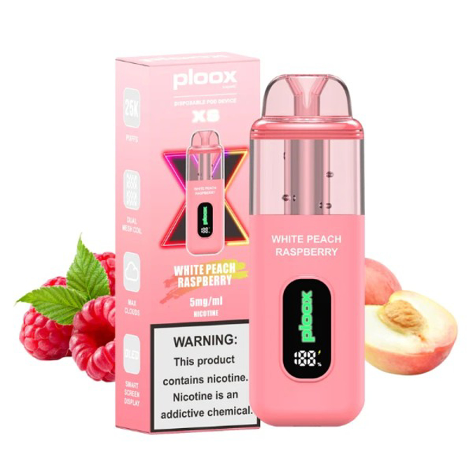 Picture of PLOOX DISPOSABLE POD 25K - WHITE PEACH RASPBERRY