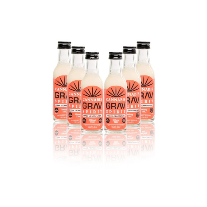 Picture of GRAV D9CBD CANNABIS SPIRIT 100MG 50ML 6CTBX PINK LEMONADE