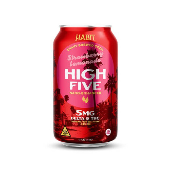 Picture of HABIT DELTA 9 HIGH FIVE SODA 5MG - STRAWBERRY LEMONADE