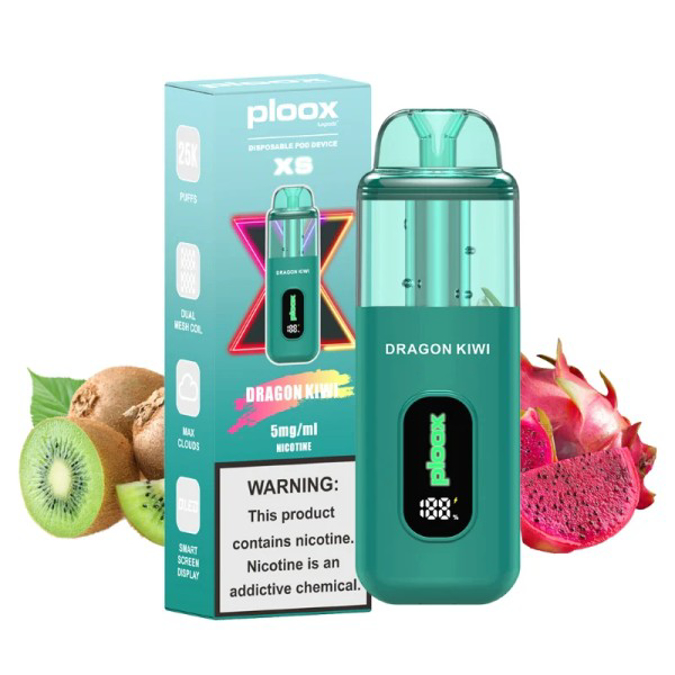 Picture of PLOOX DISPOSABLE POD 25K - DRAGON KIWI