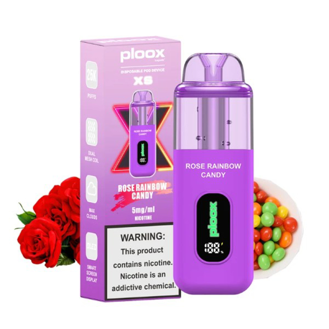 Picture of PLOOX DISPOSABLE POD 25K - ROSE RAINBOW CANDY