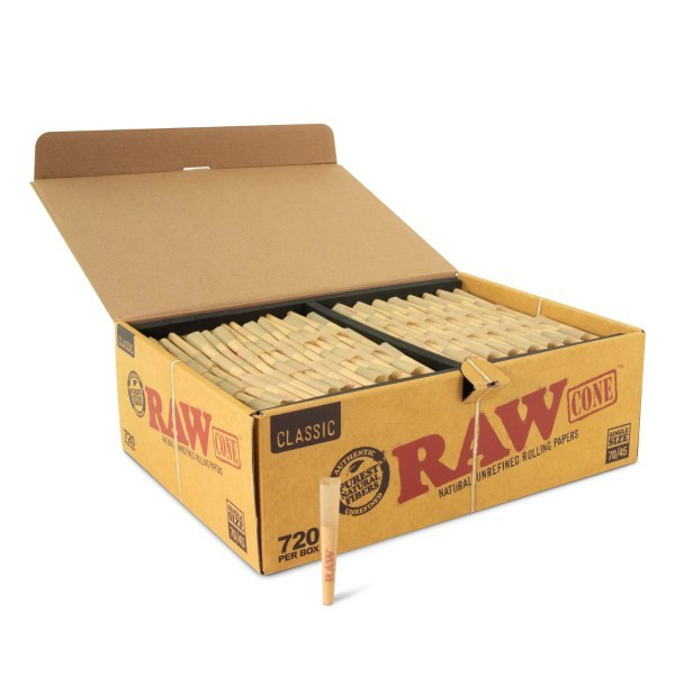 Picture of RAW CLASSIC SINGLE SIZE 70/45 CONES 1PK 720BOX