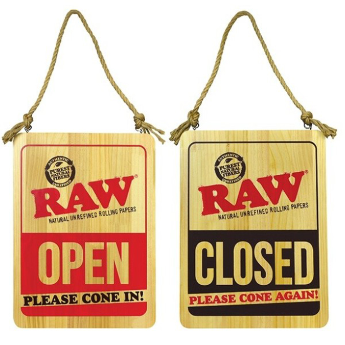 Picture of RAW OPEN AND CLOSE SIGN