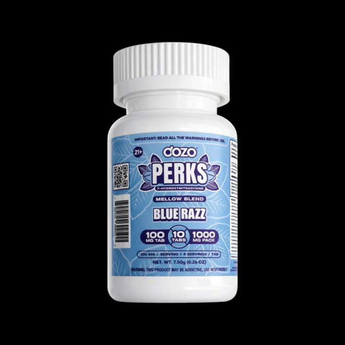 Picture of DOZO PERKS 7 HYDROXY 1000MG 10CT JAR - BLUE RAZZ