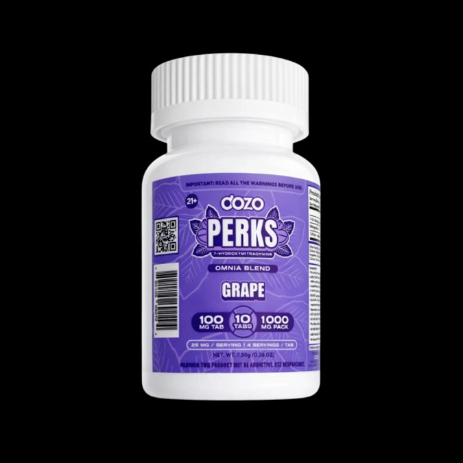 Picture of DOZO PERKS 7 HYDROXY 1000MG 10CT JAR - GRAPE
