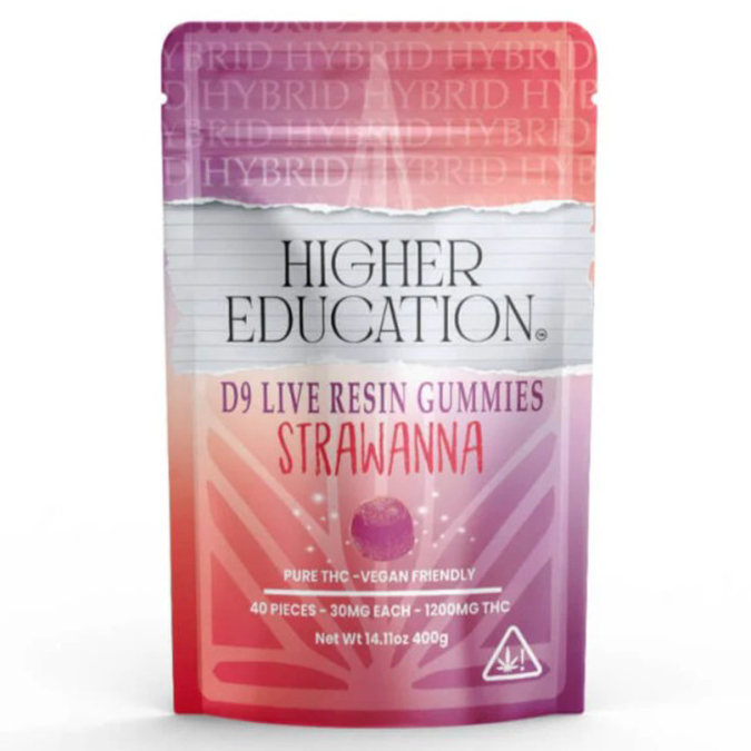 Picture of HIGHER EDUCATION  D9 LIVE RESIN GUMMIES THC 1500MG - STRAWANNA
