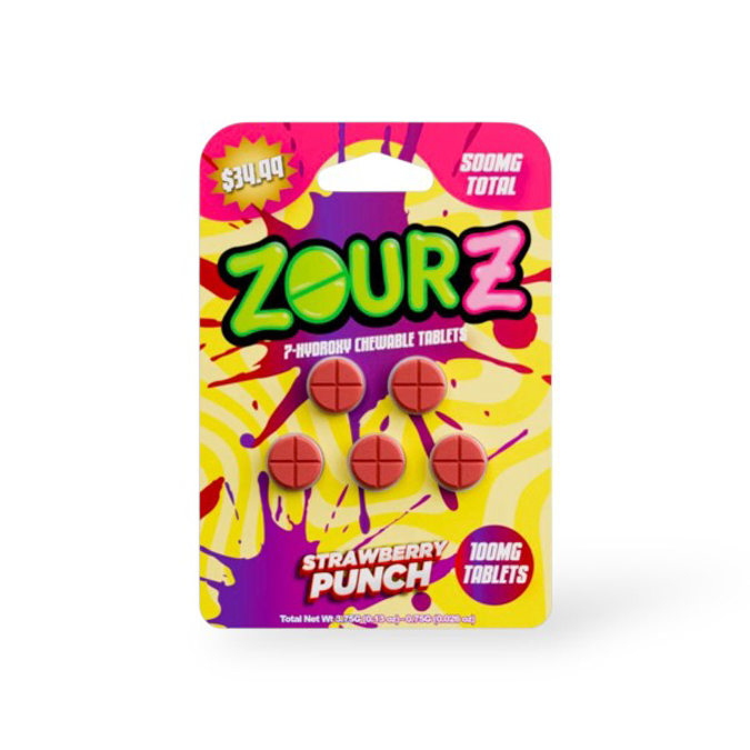 Picture of ZOUR Z 7 HYDROXY 100MG 5CT - STRAWBERRY PUNCH