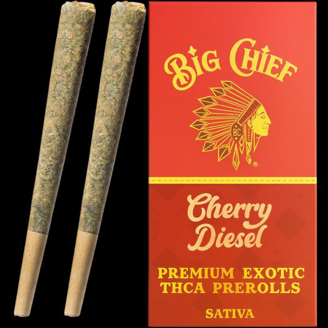 Picture of BIG CHIEF 2CT PRE ROLLS THCA 6PK - CHERRY DIESEL