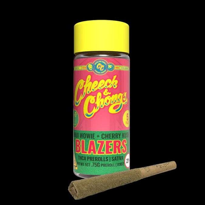 Picture of CHEECH  CHONGS BLAZERS THCAHHC PRE ROLL 12CTBOX   MAUI WOWIE  CHEERY KUSH