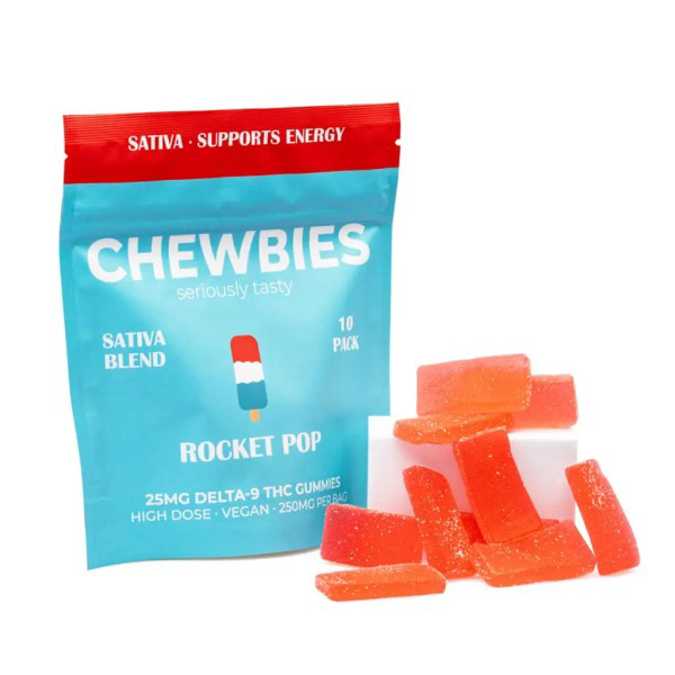 Picture of CHEWBIES D9 THC 25MG GUMMIES - ROCKET POP
