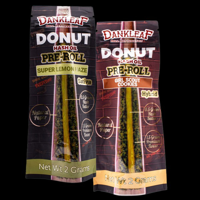 Picture of DANKLEAF DONUT HASH HOLE PRE ROLL 12CT - STRAWBERRY COUGH (SATIVA)