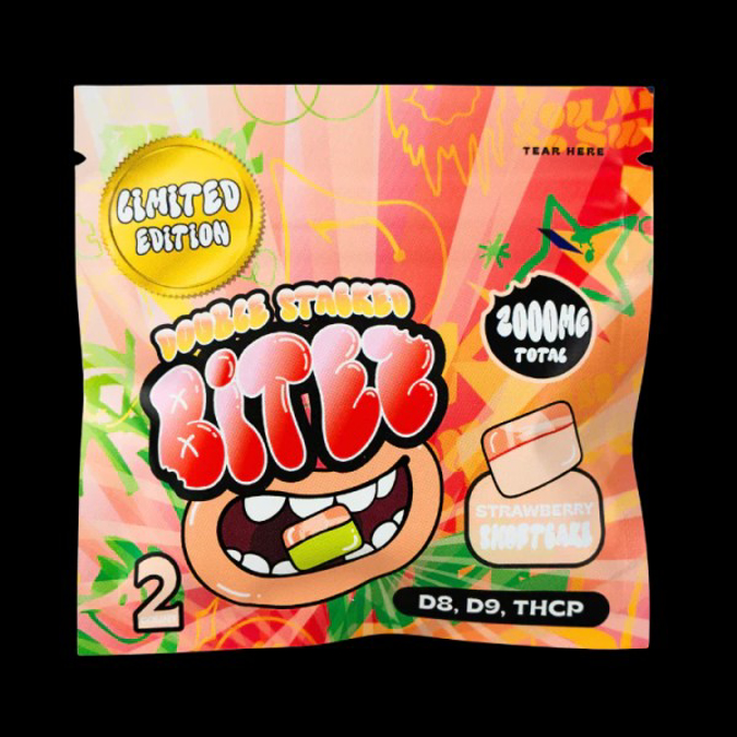 Picture of DOUBLE STACKED BITEZ 2000MG THCP - STRAWBERRY SHORTCAKE + CANDY APPLE