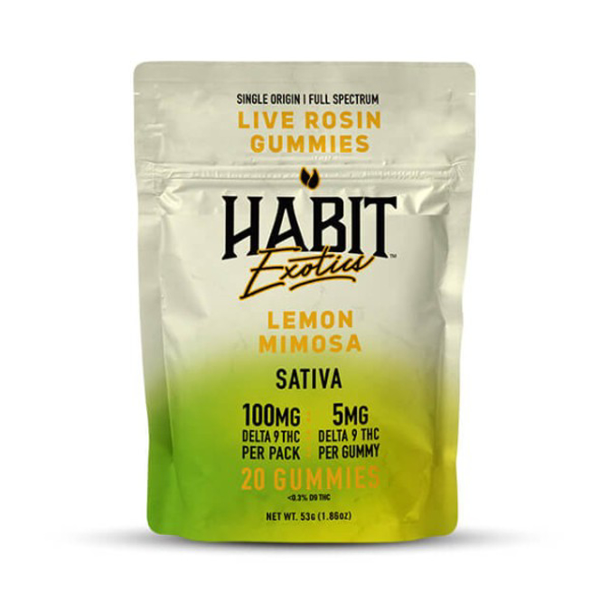 Picture of HABIT D9 LIVE ROSIN GUMMIES 2PK 30CT - LEMON MIMOSA (SATIVA)