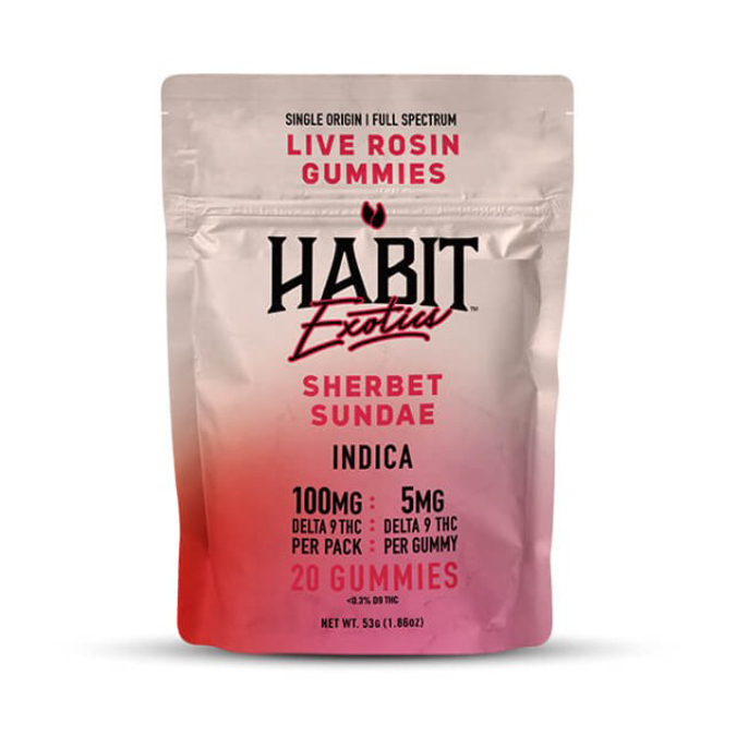 Picture of HABIT D9 LIVE ROSIN GUMMIES 2PK 30CT - SHERBET SUNDAE (INDICA)