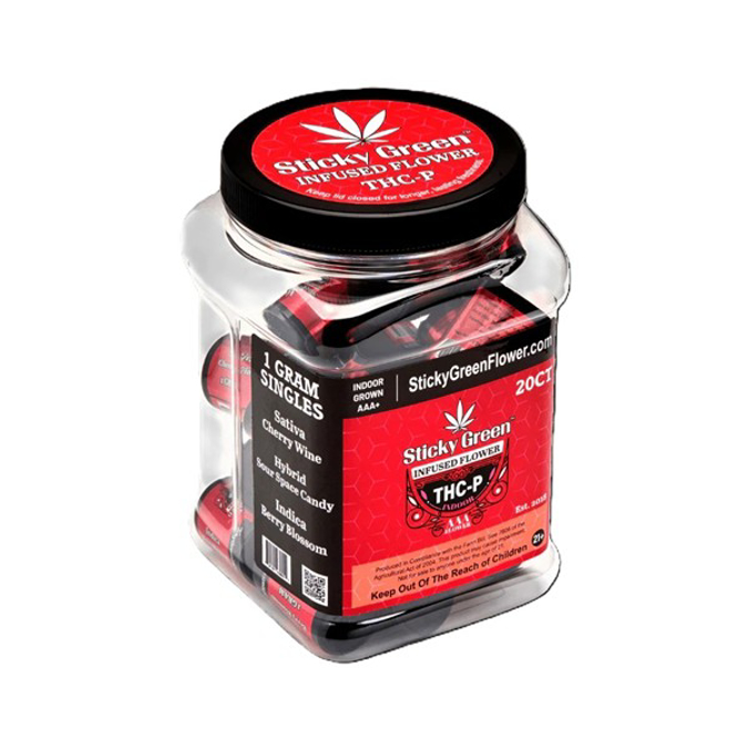 Picture of STICKY GREEN THCP INFUSED FLOWER JAR 1G -ASSORTED