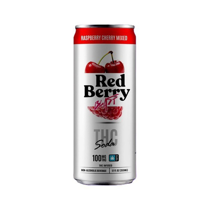 Picture of STICKY GREEN THC SODA 100MG 4CT - RASPBERRY CHERRY MIXED