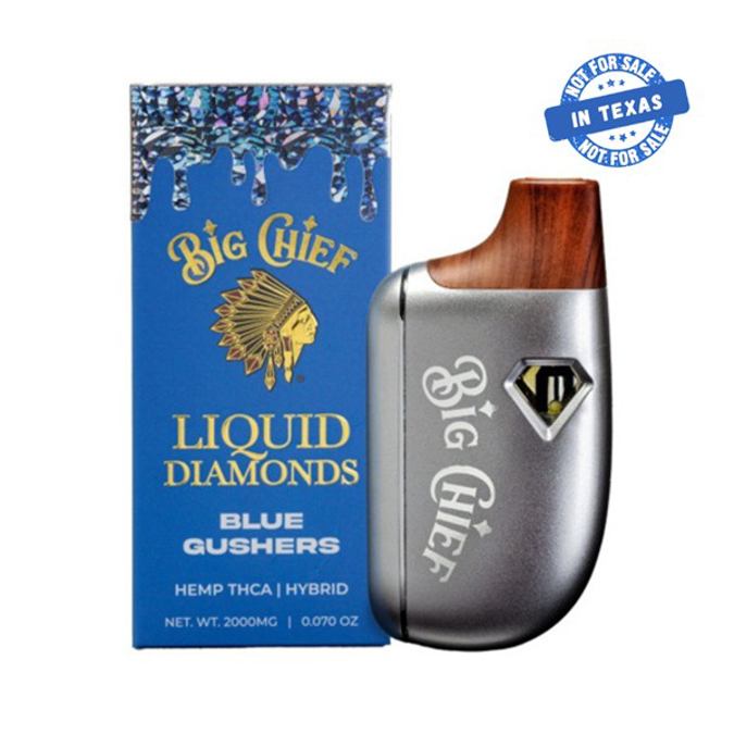 Picture of BIG CHIEF LIQUID DIAMONDS 2G DISPOSABLE BLUE GUSHERS