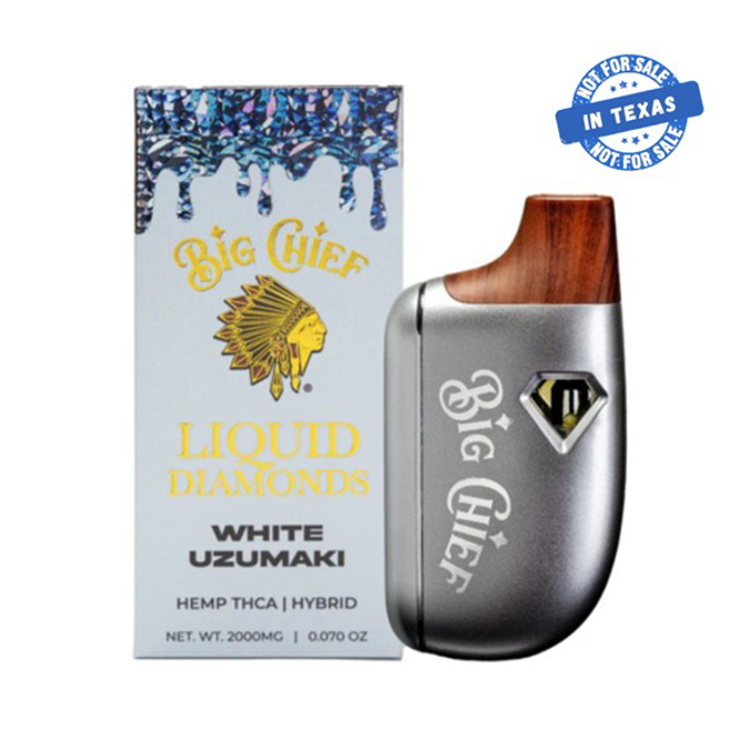 Picture of BIG CHIEF LIQUID DIAMONDS 2G DISPOSABLE WHITE UZUMAKI