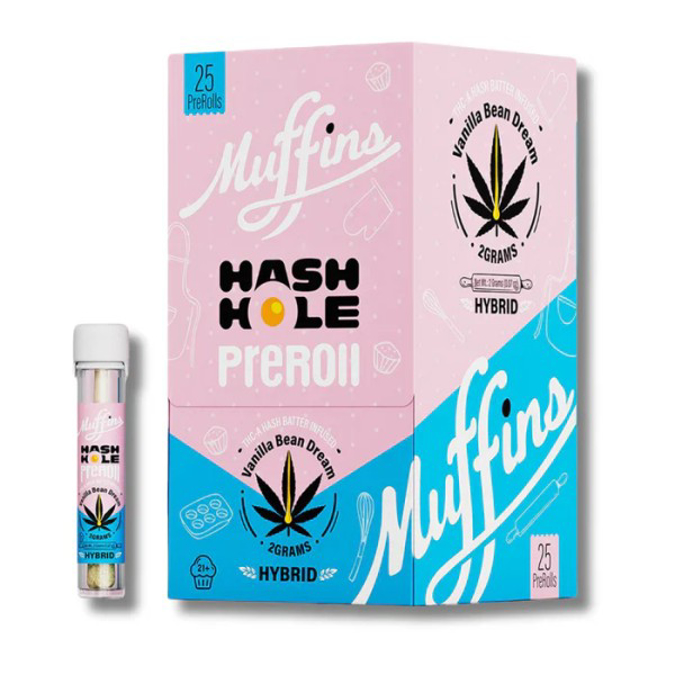 Picture of MUFFINS 2G THCA HASHHOLE PRE ROLL - VANILLA BEAN DREAM