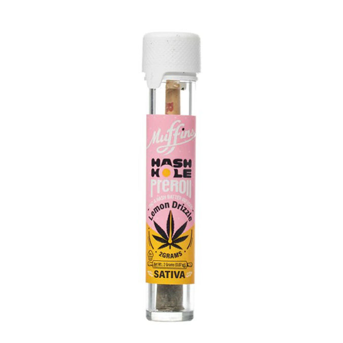 Picture of MUFFINS 2G THCA HASHHOLE PRE ROLL - LEMON DRIZZLE