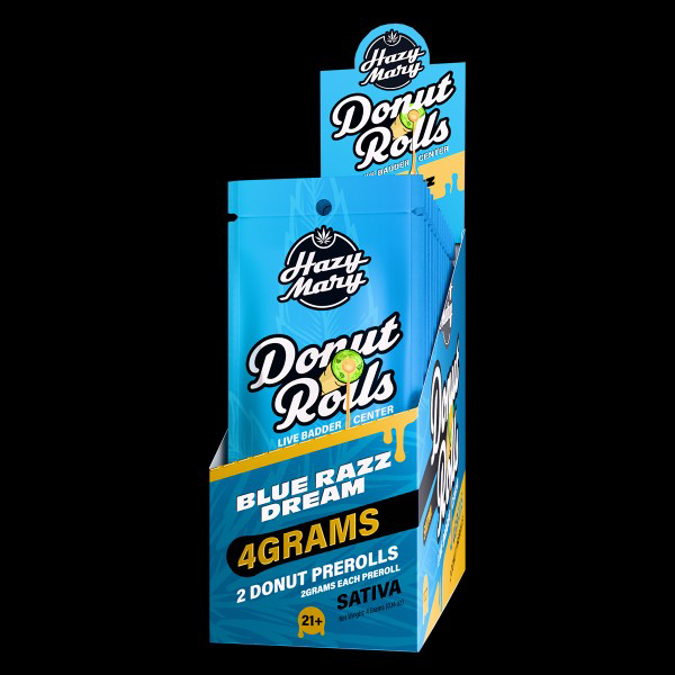 Picture of HAZY MARY DONUT PRE ROLLS 4G 10CT - BLUE DREAM (SATIVA)